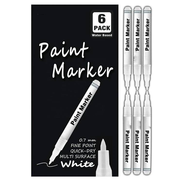 0 Marcador de tinta acrílica branca de 0,7 mm