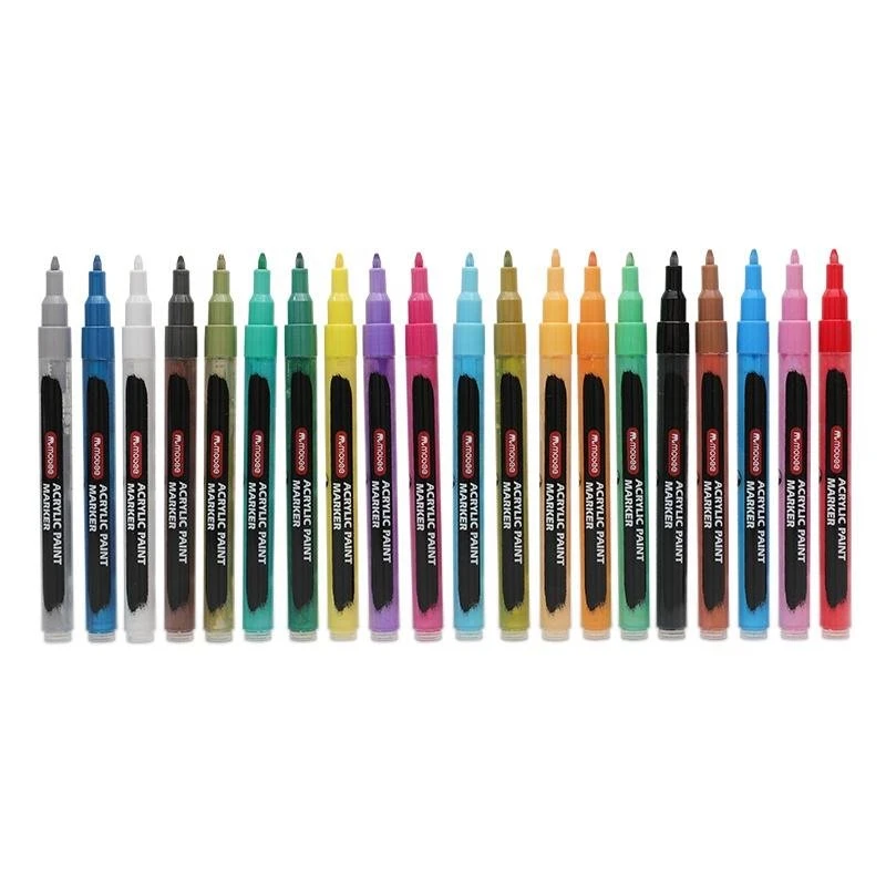 0 Marcadores de tinta acrílica de ponta extra fina de 0,7 mm