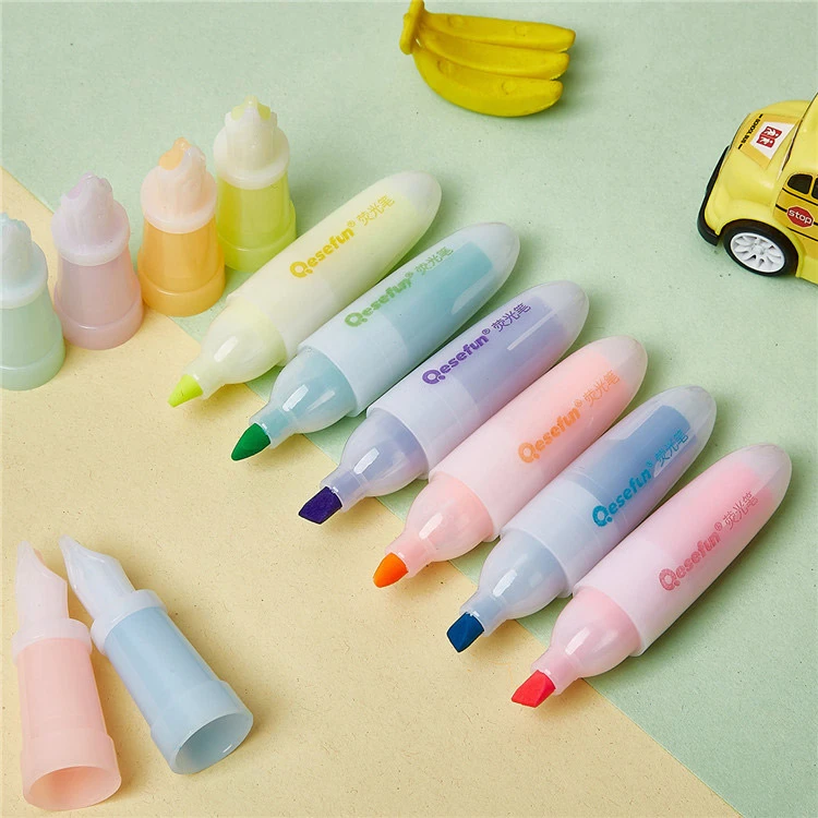 6 pçs mini caneta-tinteiro marca-texto