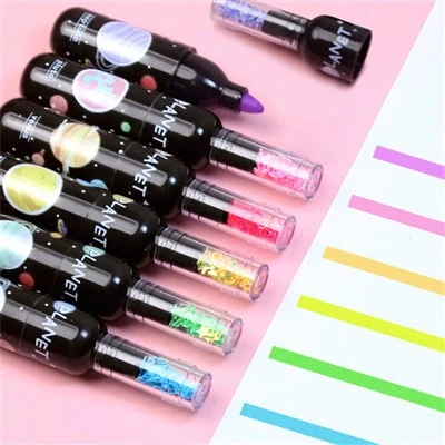 Minimarcador de garrafa de vinho 6pcs lindo planeta