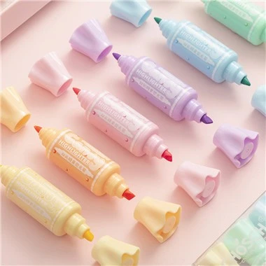 6 peças Caneta marca-texto em forma de minidoce